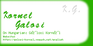 kornel galosi business card